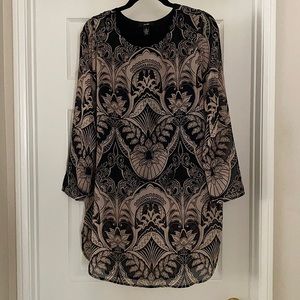 3/$15 Long sleeve lined tunic blouse shirt